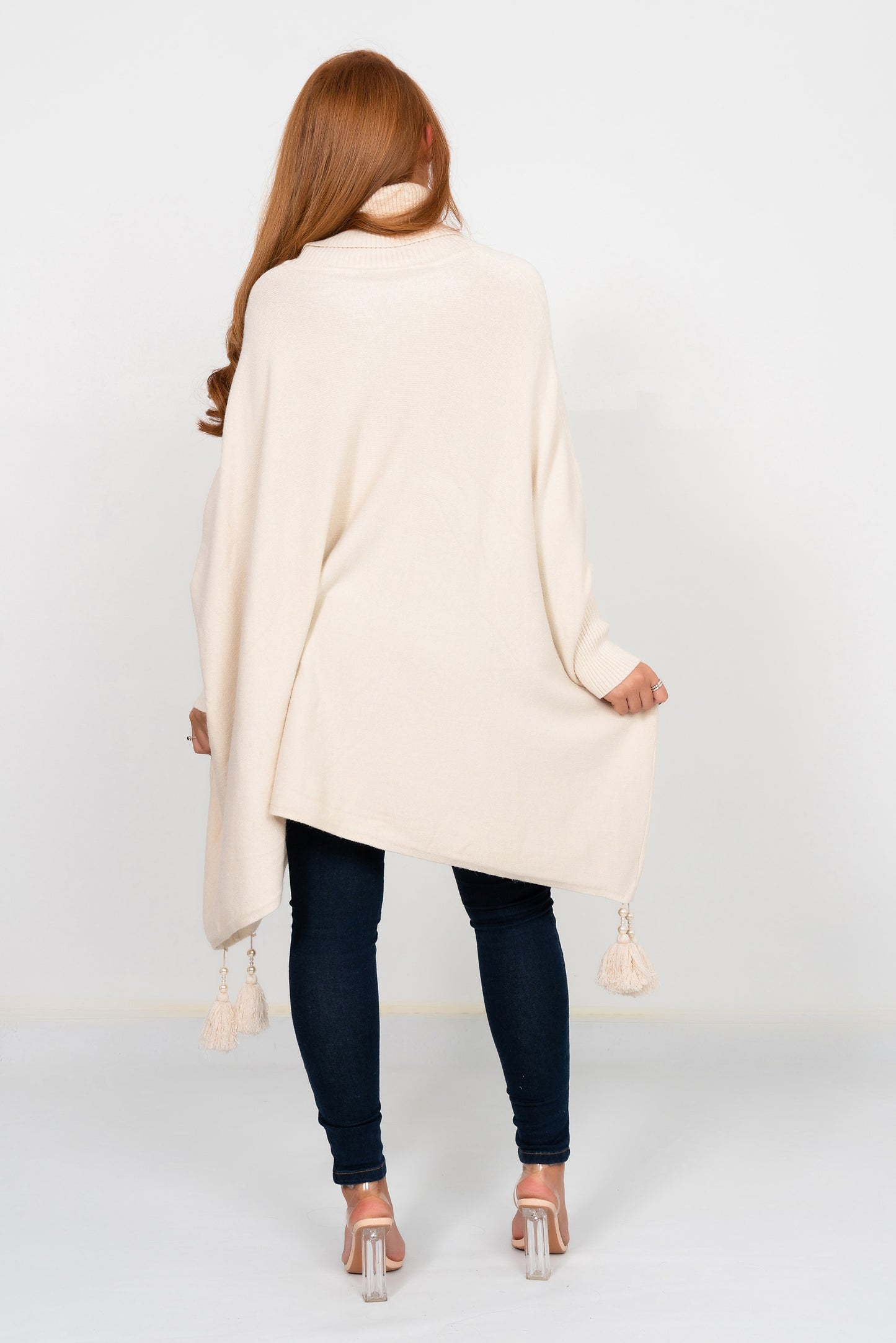 Pomi Roll Neck Luxury Jumper Cream