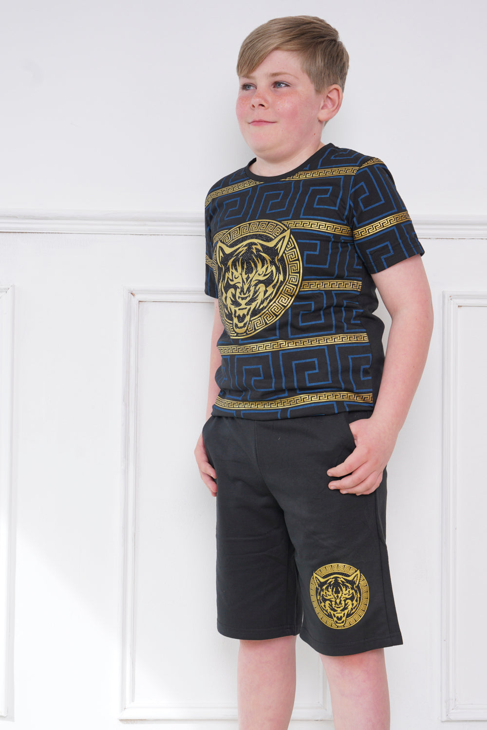 Mini Attire Boys Tiger Set Black