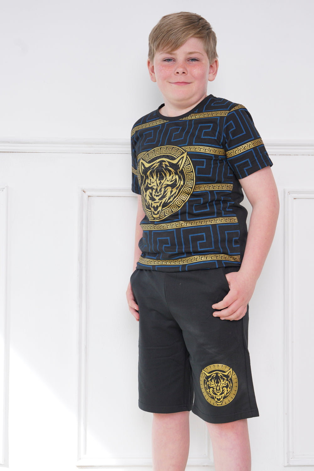 Mini Attire Boys Tiger Set Black