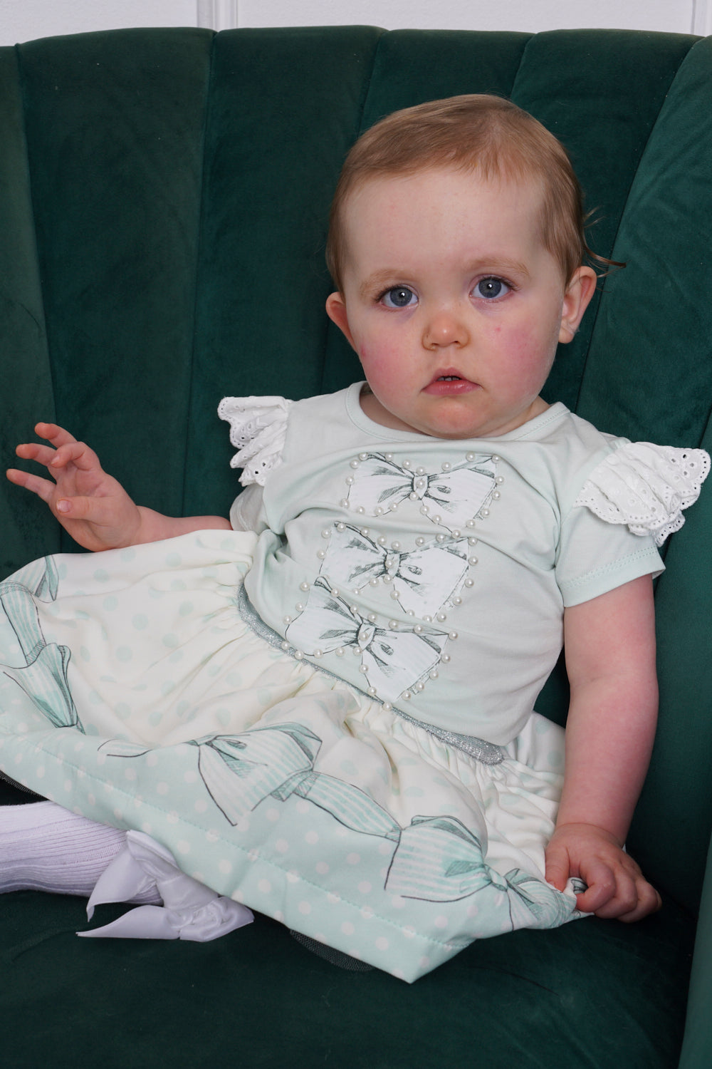 Mini Attire Bow Set Mint