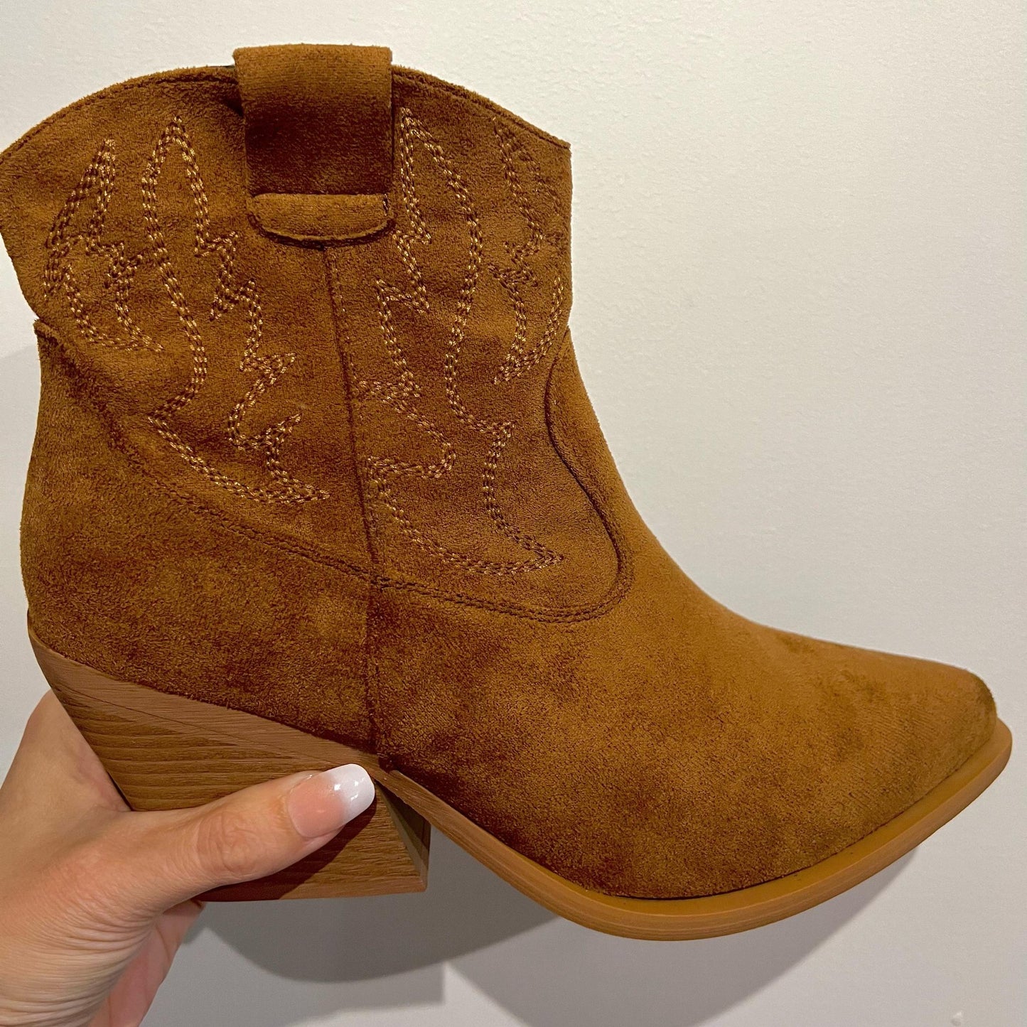 Mini Heeled Cowboy Boots Tan