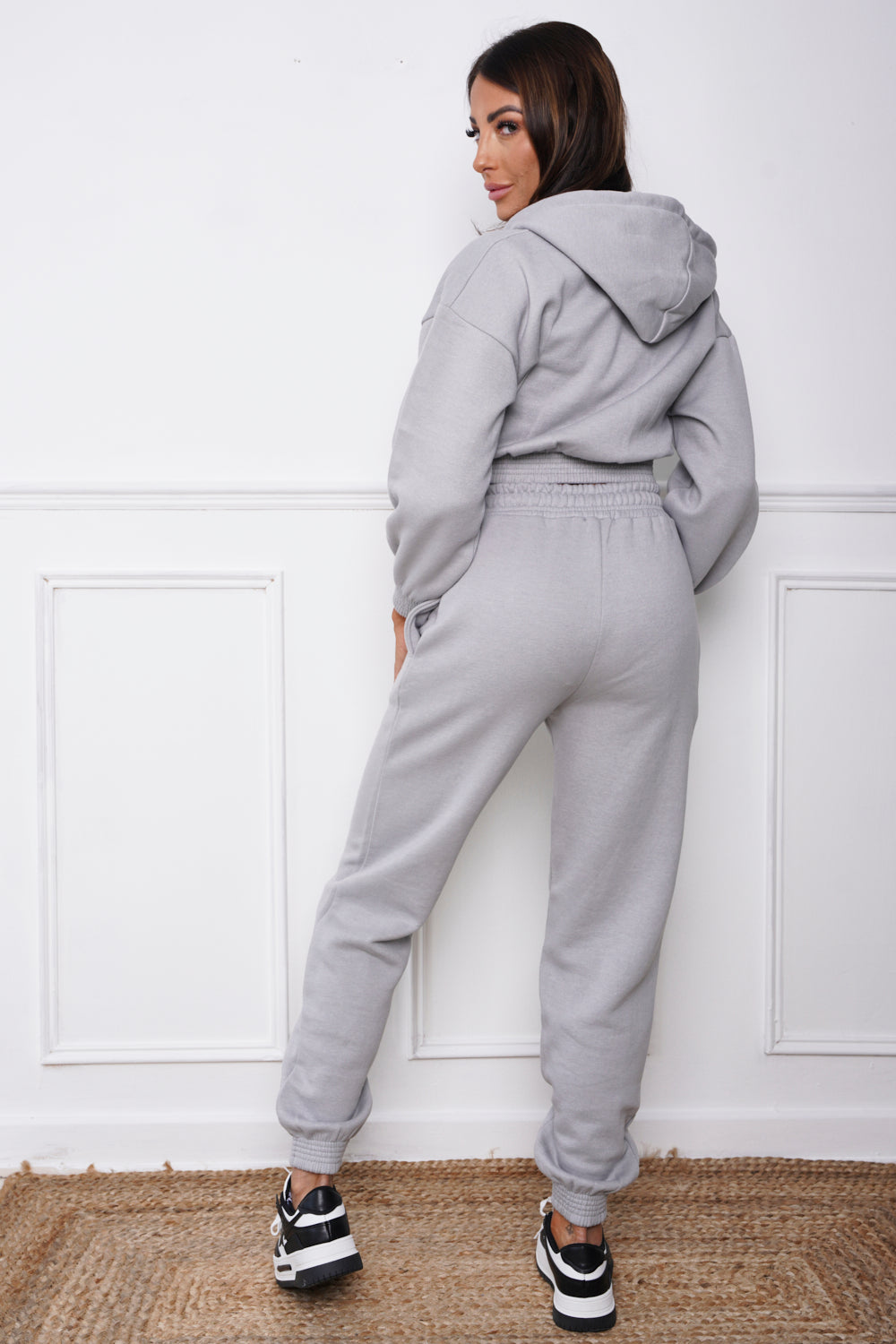 Jayde Hooded Zip Up Jogsuit Grey