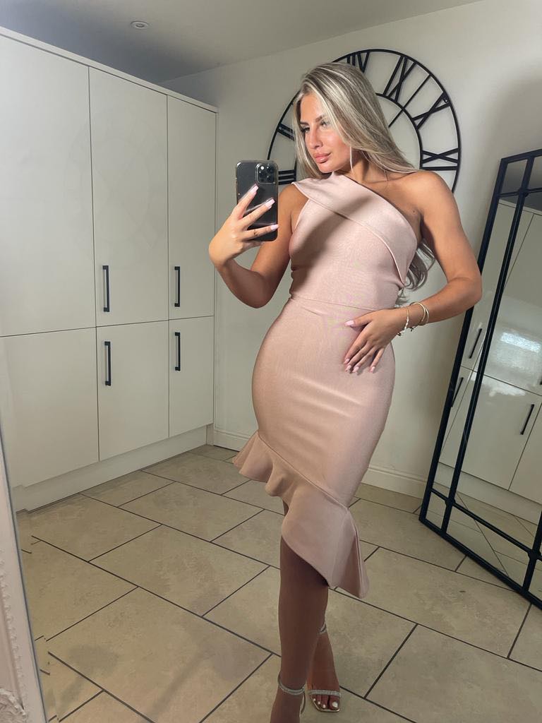 Ivana Bandage Midi Dress PINK