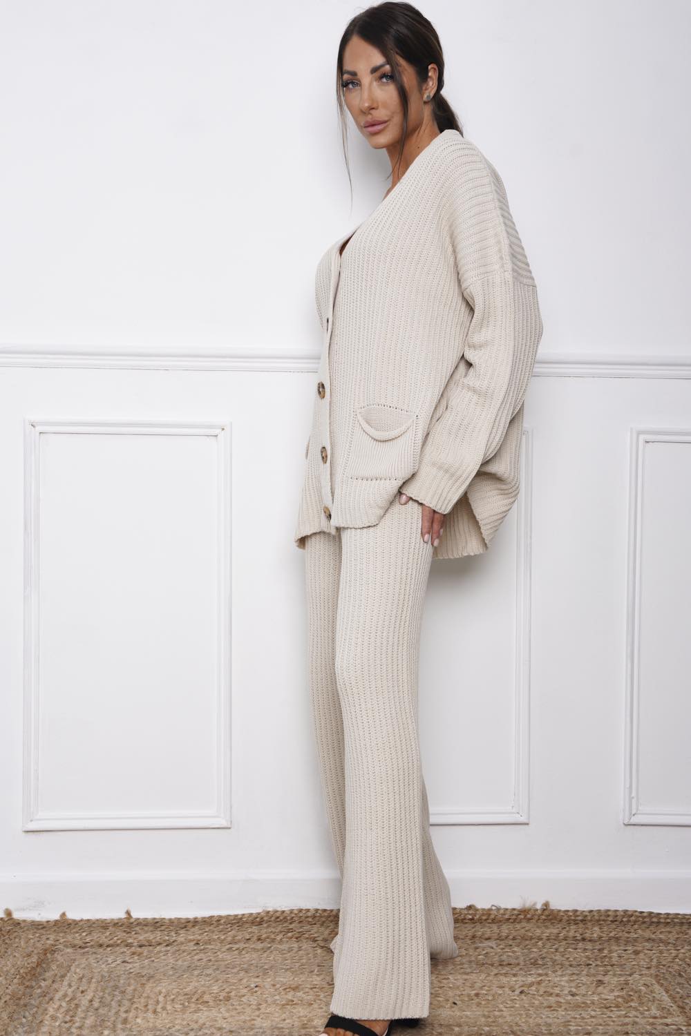 Blyth Cardigan & Trouser Co Ord Cream