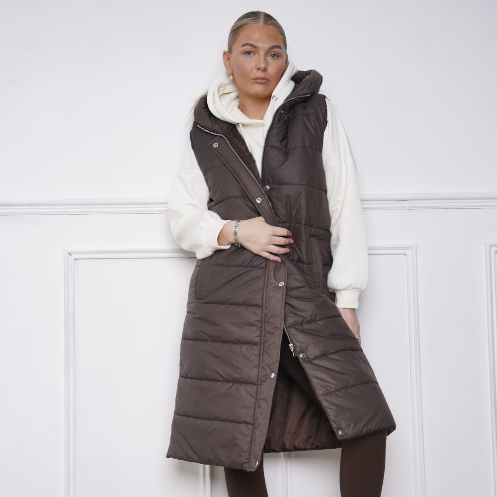 Longline Gillet Brown