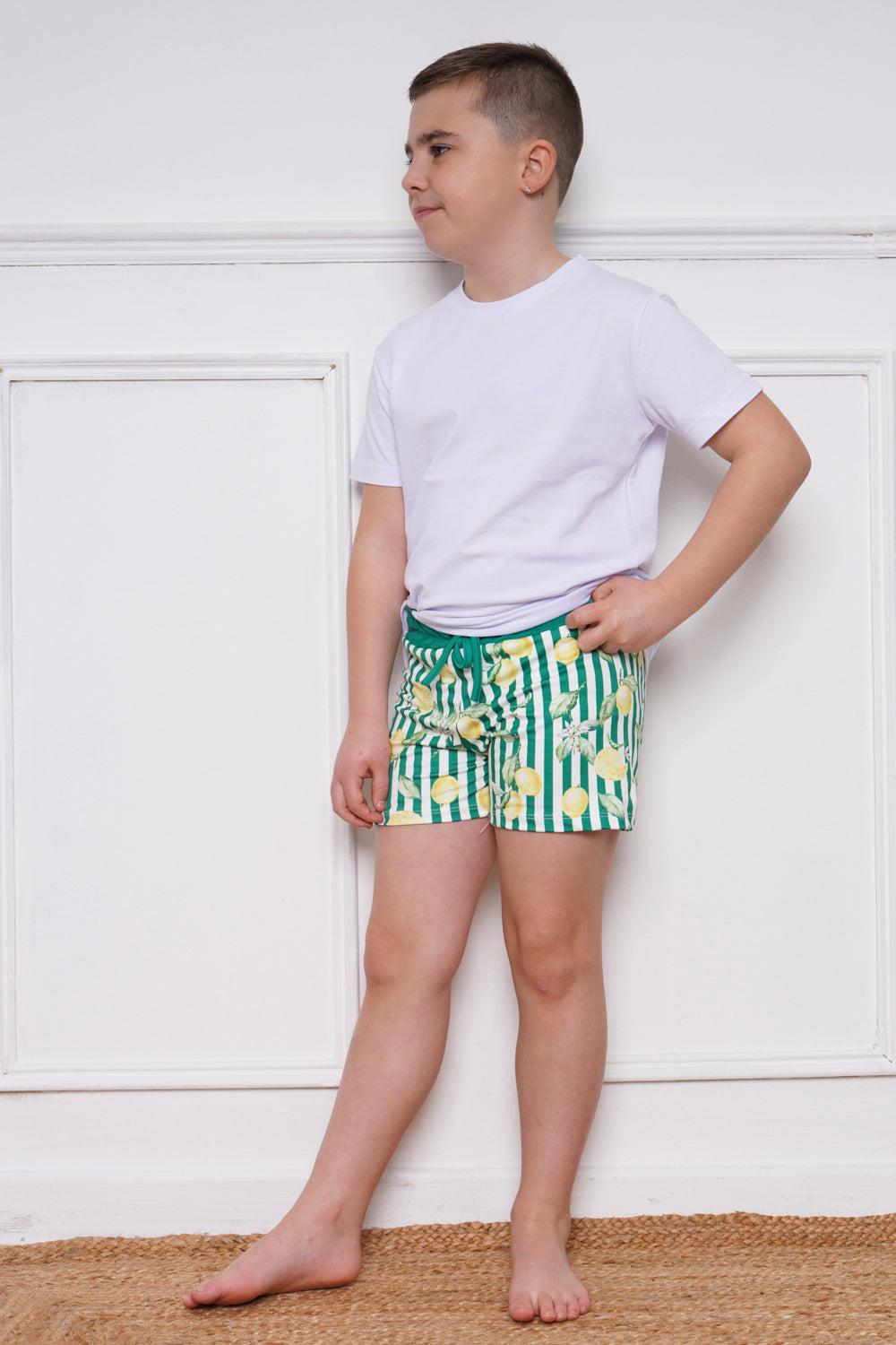 Mini Attire Lemon Swim Trunks