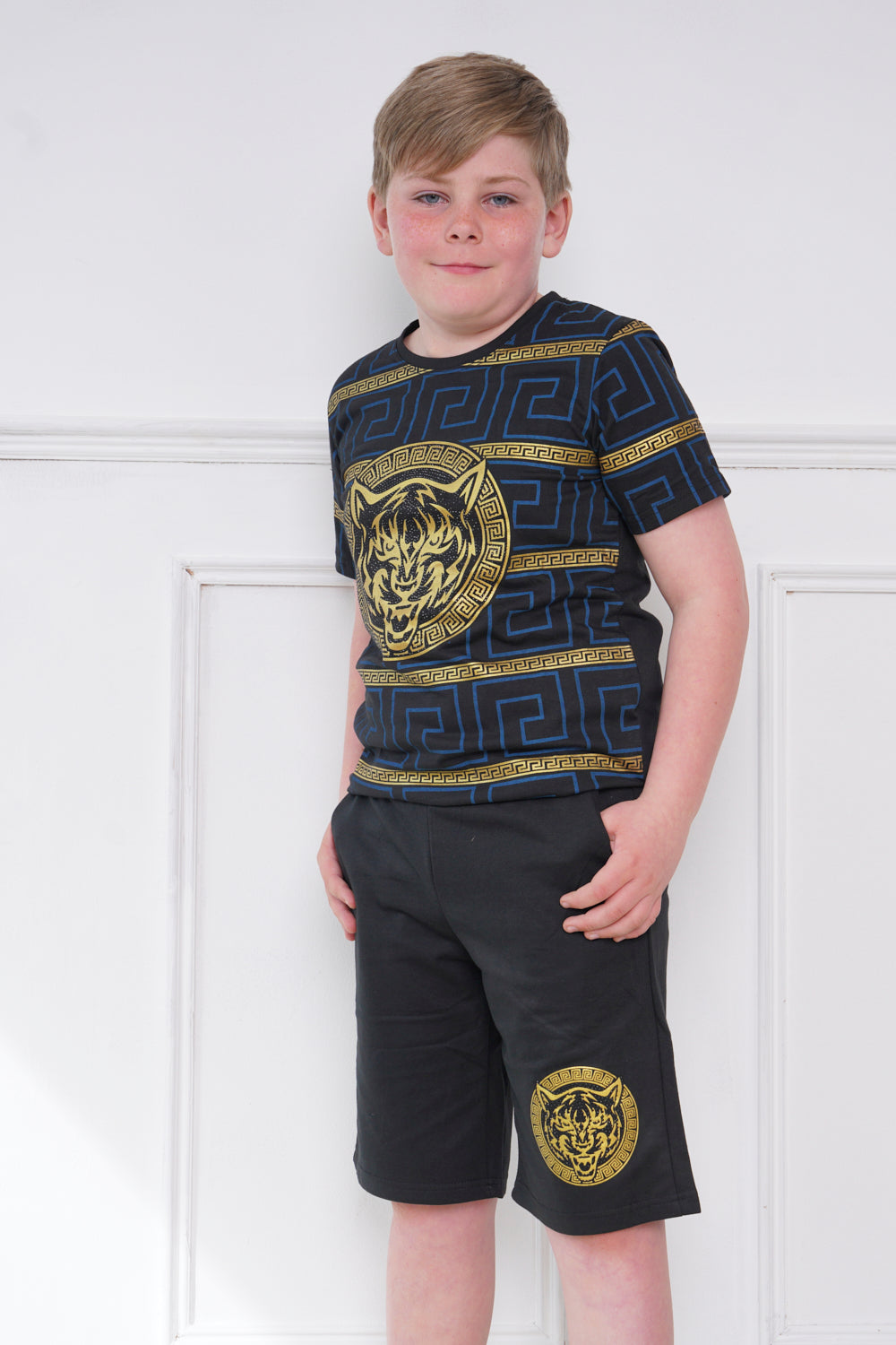 Mini Attire Boys Tiger Set Black