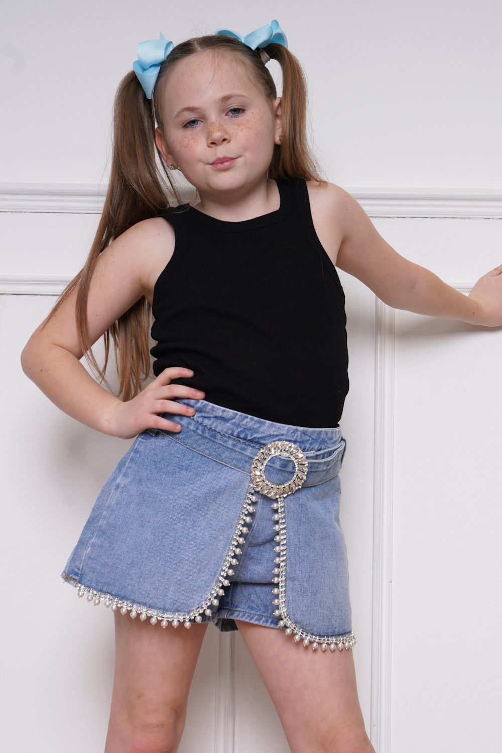 Mini Attire Diamanté Denim Short