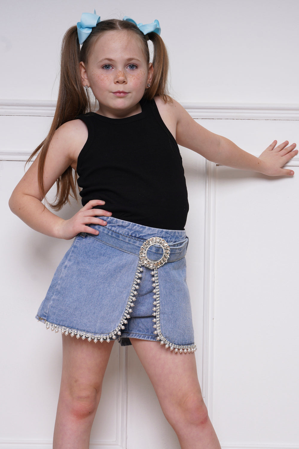 Mini Attire Diamanté Denim Short