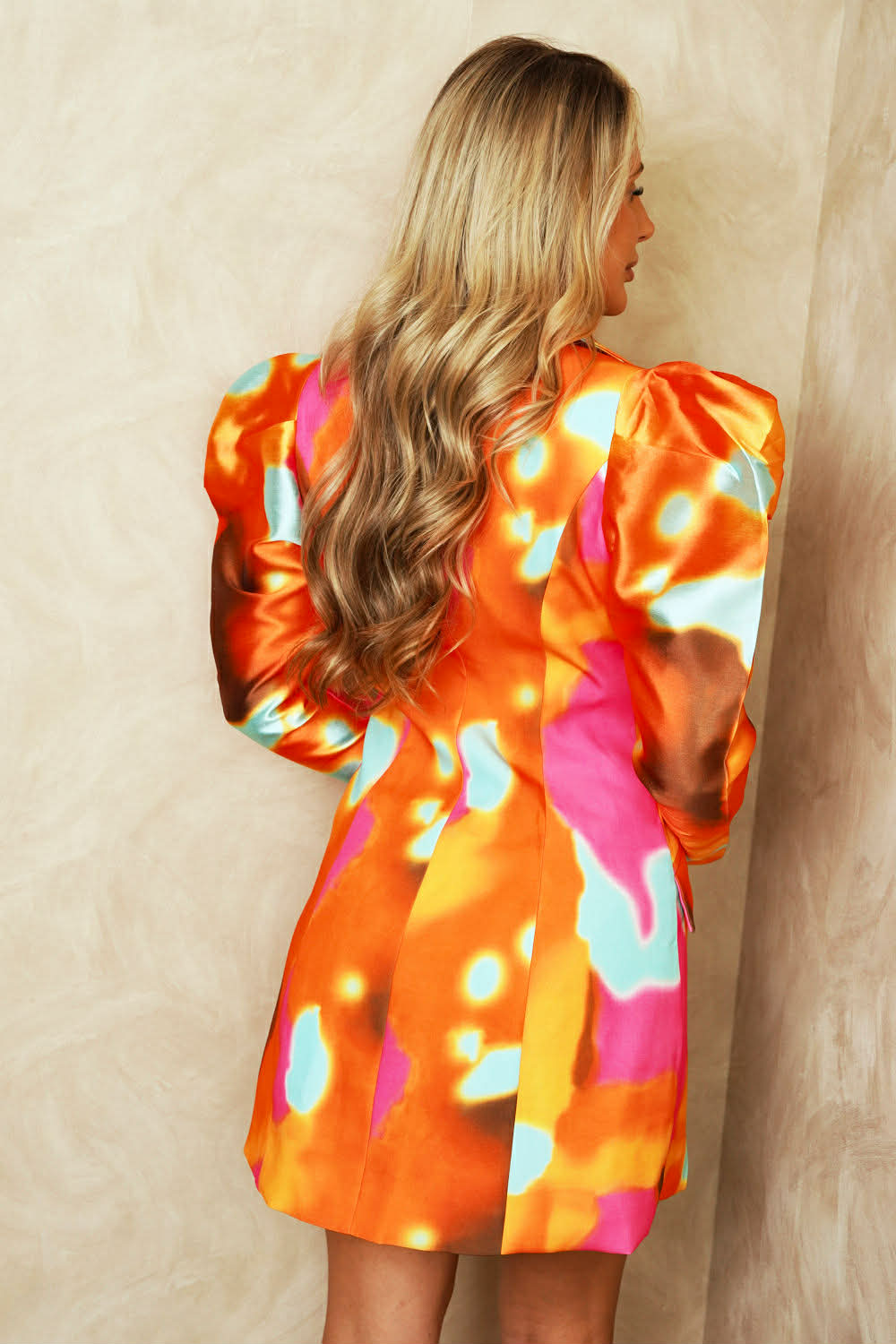 Cambridge Blazer Dress Pink/Orange