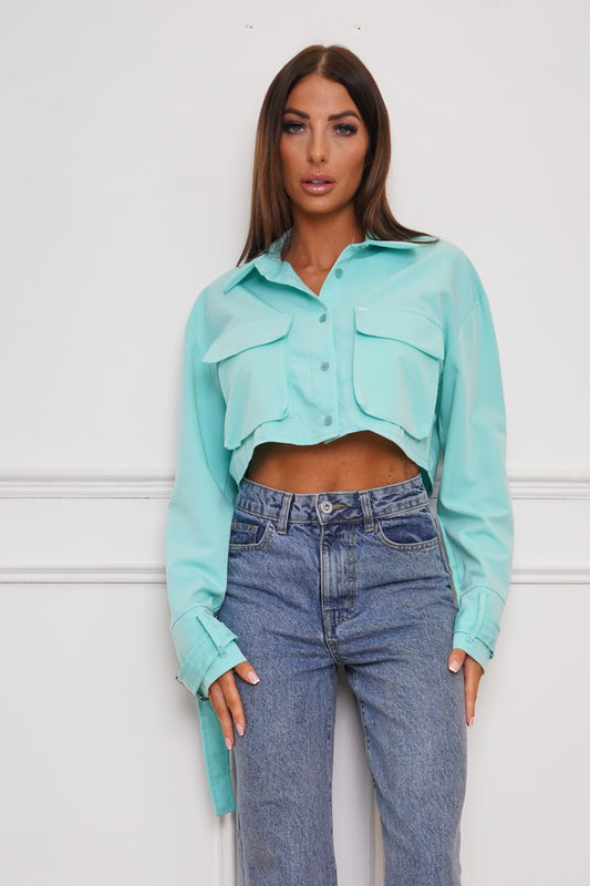 Cavala Cropped Military Jacket Mint