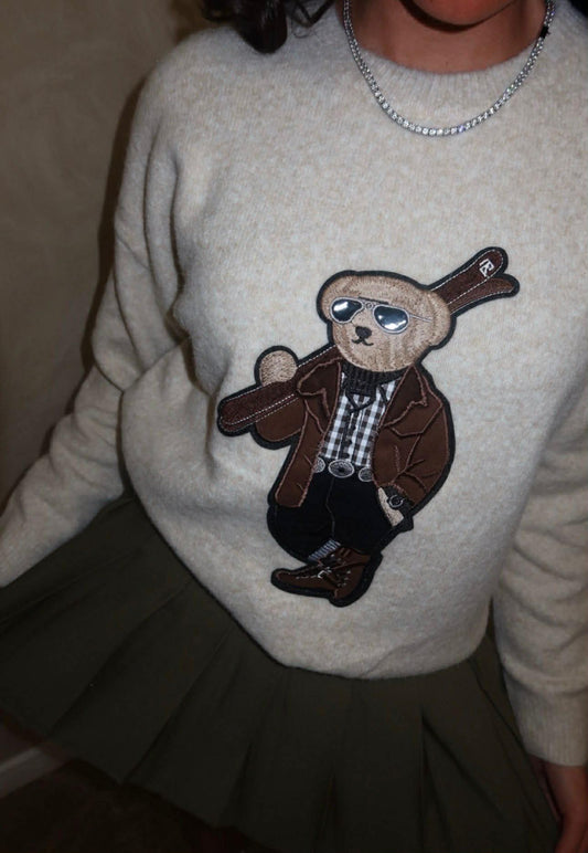 Luxury Soft Knit Teddy Jumper Beige