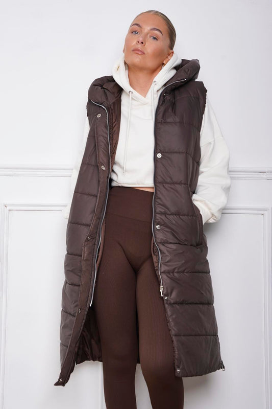 Longline Gillet Brown