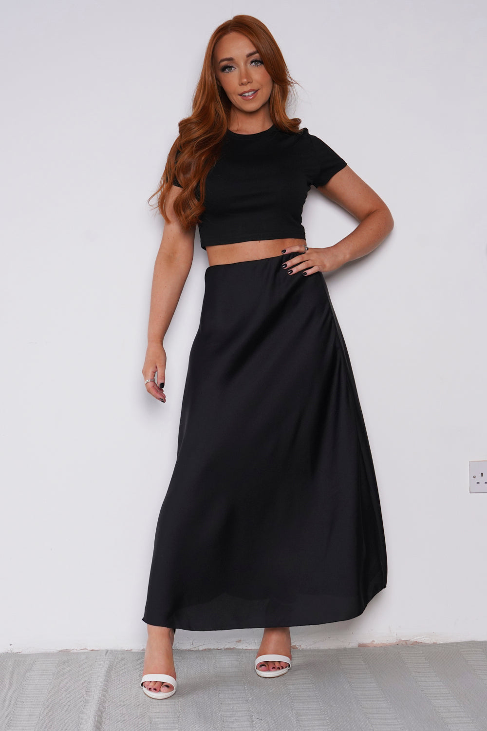 Vivienne Slinky Maxi Skirt Black