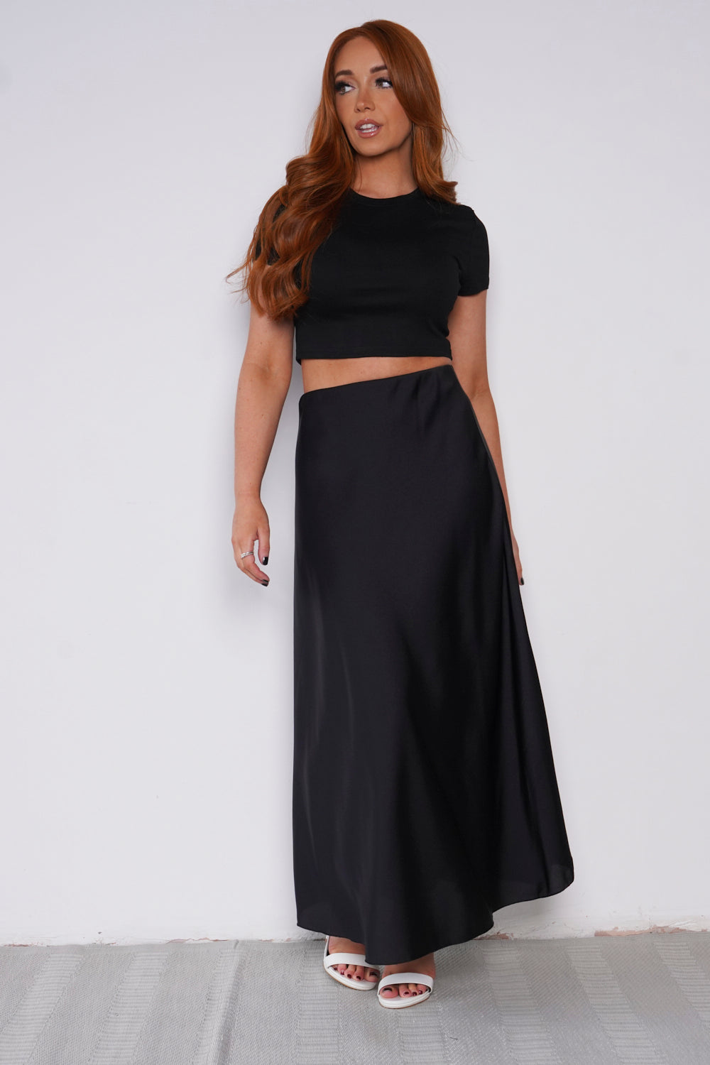 Vivienne Slinky Maxi Skirt Black