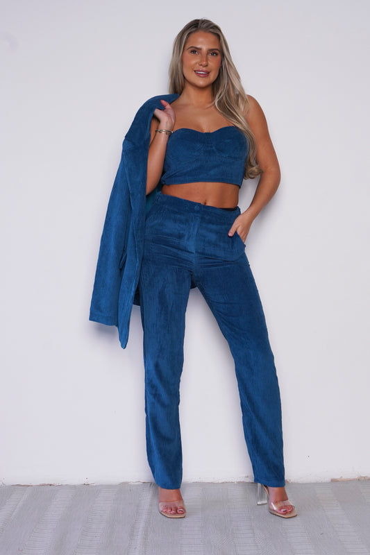 Kade Three Piece Trouser Set Blue