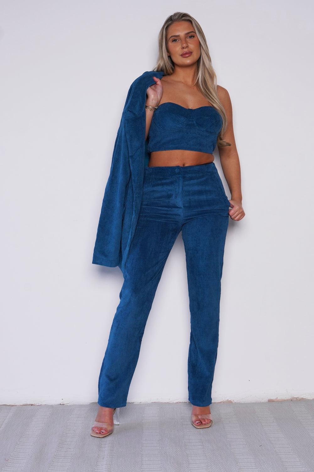 Kade Three Piece Trouser Set Blue