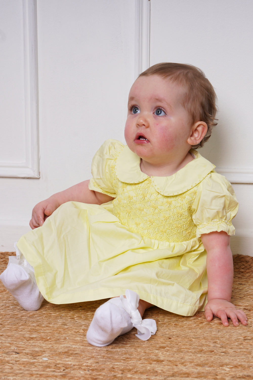 Mini Attire Smocked Dress Yellow