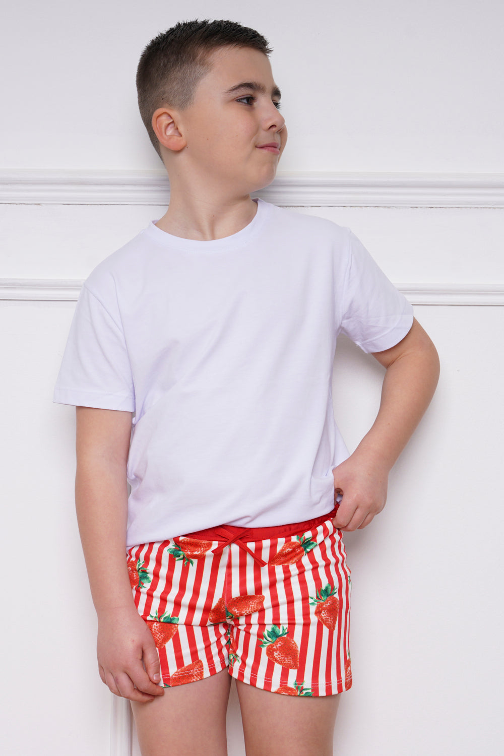 Mini Attire Strawberry Swim Trunks